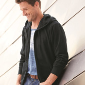 Cotton Blend Hooded Full-Zip Sweatshirt